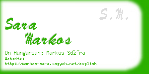 sara markos business card